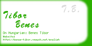 tibor benes business card